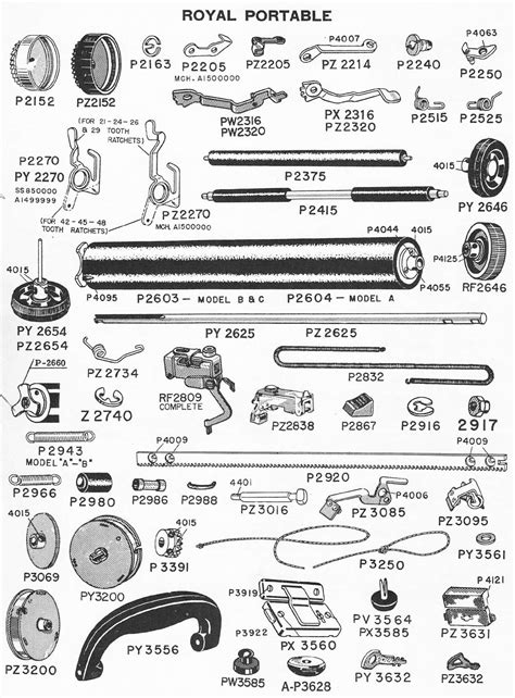 royal 10 typewriter repair parts